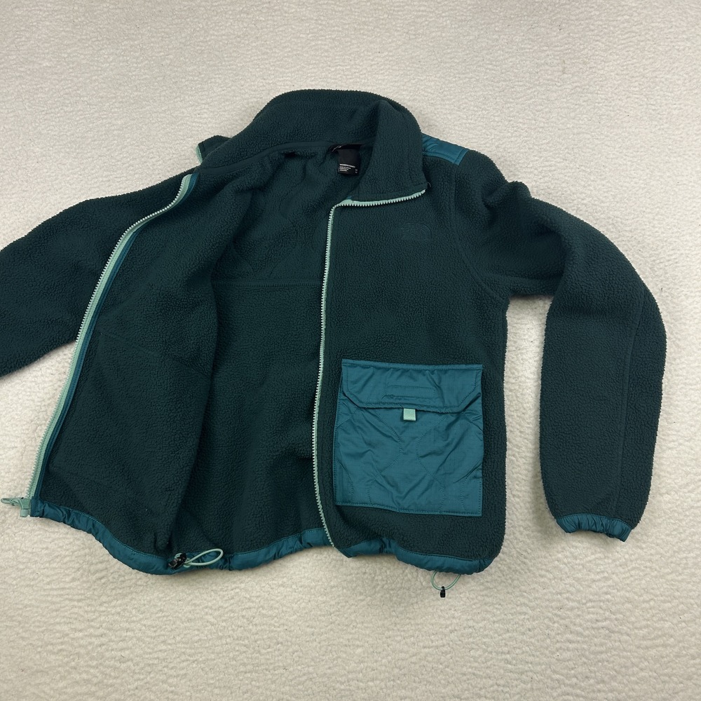 The North Face Jacket Womens XS Retro Pile Fleece Full Zip Outdoor‎ Green - Picture 8 of 16
